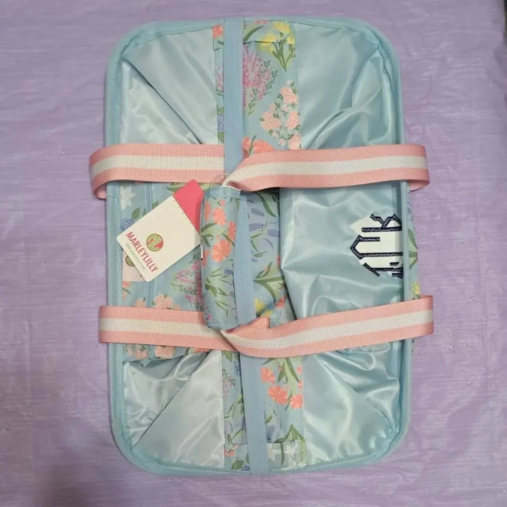 Monogram Initialed TRL Floral Marley Lilly Tote Large Basket